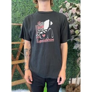 vtg y2k QUIETDRIVE HEEL CRUSH Band Tee L // 2000s vintage music festival concert